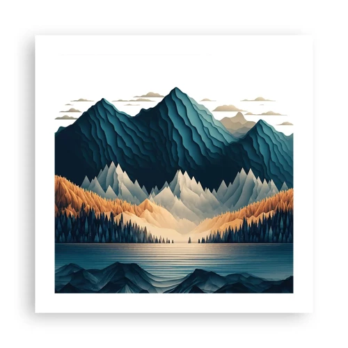 Poster - Perfect berglandschap - 50x50 cm