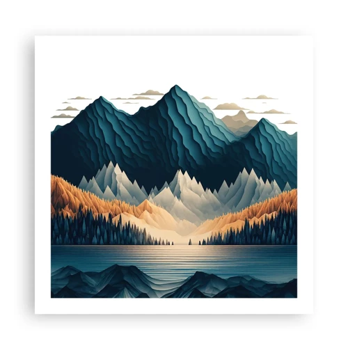 Poster - Perfect berglandschap - 60x60 cm