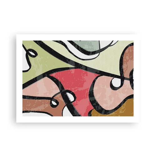 Poster - Pirouettes tussen kleuren - 70x50 cm