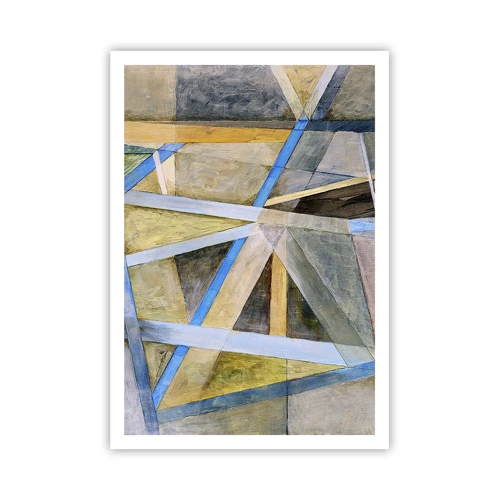 Poster - Recht of diagonaal? - 70x100 cm