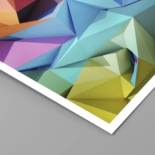 Poster - Regenboog origami - 61x91 cm