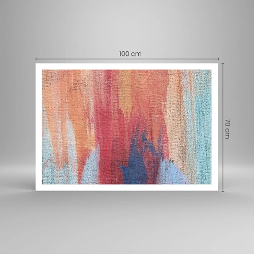 Poster - Ren door de regenboog - 100x70 cm