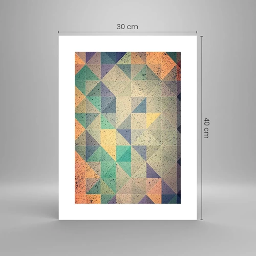 Poster - Republiek van driehoeken - 30x40 cm