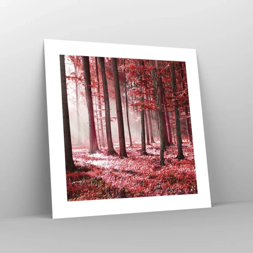 Poster - Rood is net zo mooi - 40x40 cm