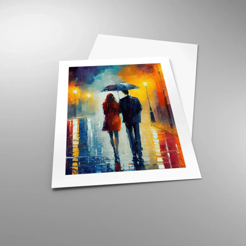 Poster - Samen – een kleurrijke nacht - 40x50 cm