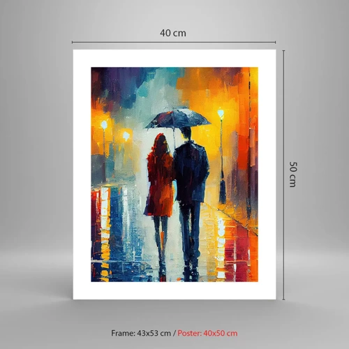 Poster - Samen – een kleurrijke nacht - 40x50 cm