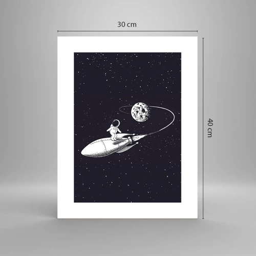 Poster - Spacesurfer - 30x40 cm