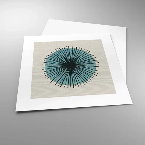 Poster - Stralend in het blauw - 30x30 cm