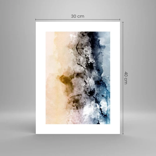Poster - Verdronken in een wolk van mist - 30x40 cm