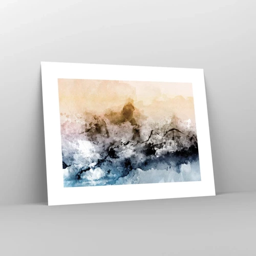 Poster - Verdronken in een wolk van mist - 40x30 cm