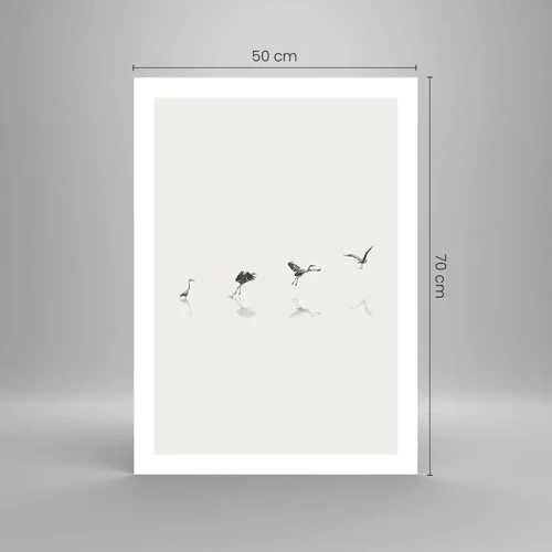 Poster - Vier eenvoudige stappen - 50x70 cm