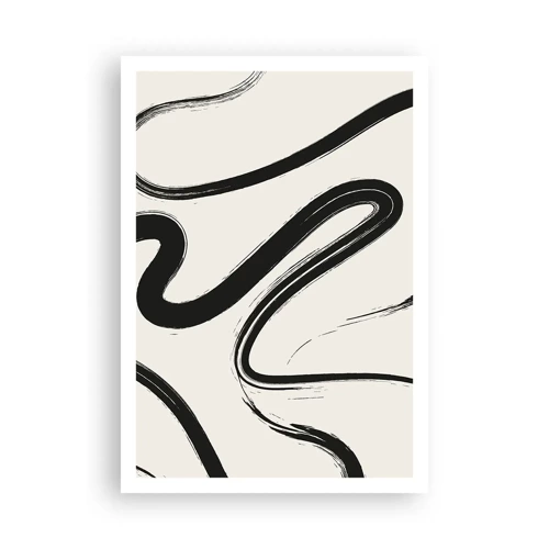Poster - Zwart-wit eigenzinnigheid - 70x100 cm