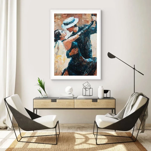 Poster in een witte lijst - A la Rudolf Valentino - 50x70 cm