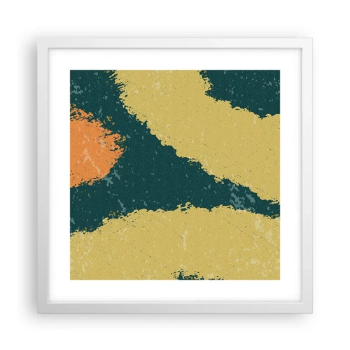 Poster in een witte lijst - Abstractie – langzame beweging - 40x40 cm