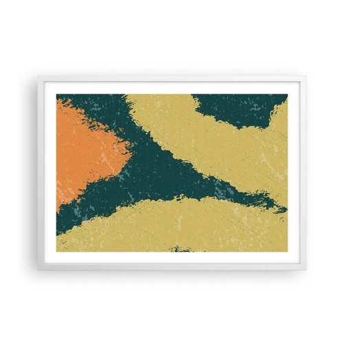 Poster in een witte lijst - Abstractie – langzame beweging - 70x50 cm