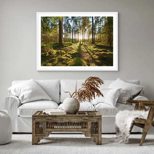 Poster in een witte lijst - … Achter de zeven bossen - 50x50 cm