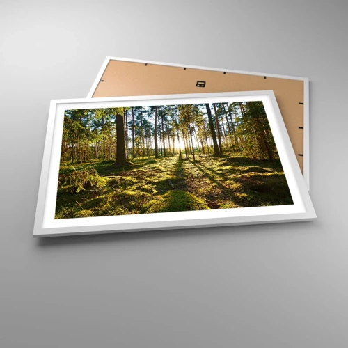 Poster in een witte lijst - … Achter de zeven bossen - 70x50 cm