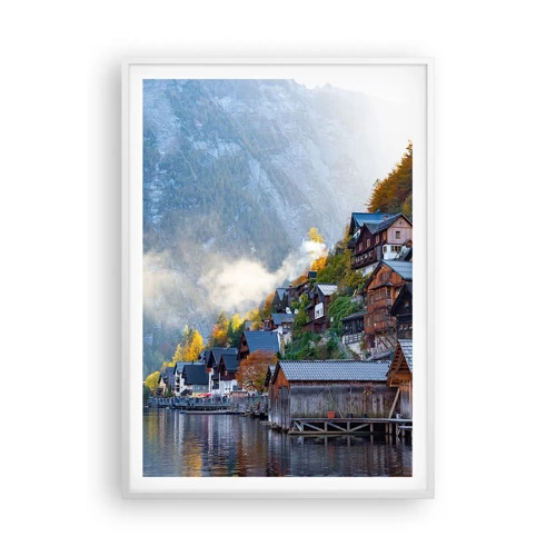 Poster in een witte lijst - Alpine sfeer - 70x100 cm