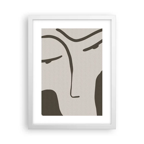 Poster in een witte lijst - Als een schilderij van Modigliani - 30x40 cm