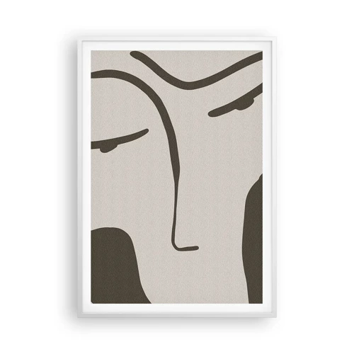 Poster in een witte lijst - Als een schilderij van Modigliani - 70x100 cm