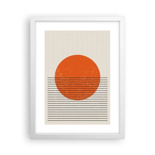 Poster in een witte lijst - Altijd de zon - 30x40 cm