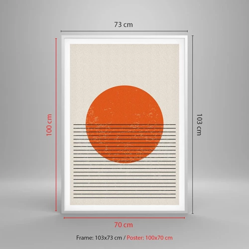 Poster in een witte lijst - Altijd de zon - 70x100 cm