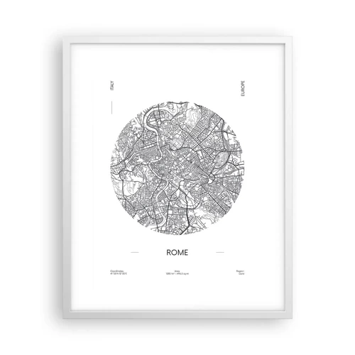 Poster in een witte lijst - Anatomie van Rome - 40x50 cm