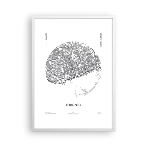 Poster in een witte lijst - Anatomie van Toronto - 50x70 cm