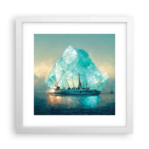 Poster in een witte lijst - Arctische diamant - 30x30 cm