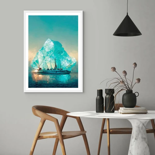 Poster in een witte lijst - Arctische diamant - 40x50 cm