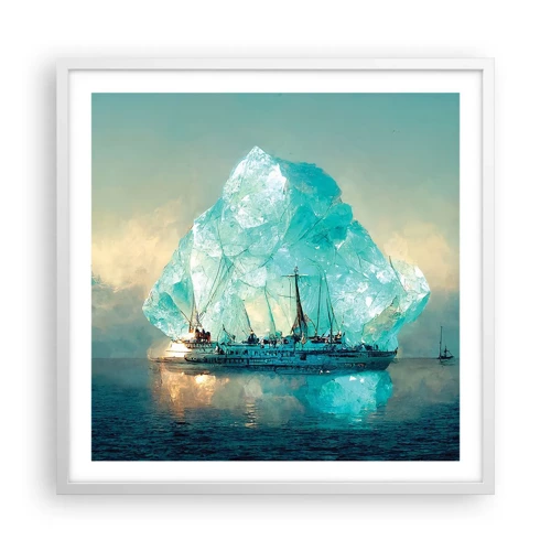 Poster in een witte lijst - Arctische diamant - 60x60 cm