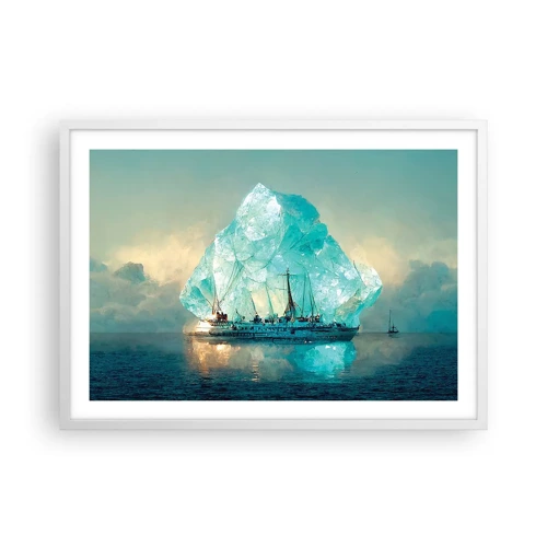 Poster in een witte lijst - Arctische diamant - 70x50 cm