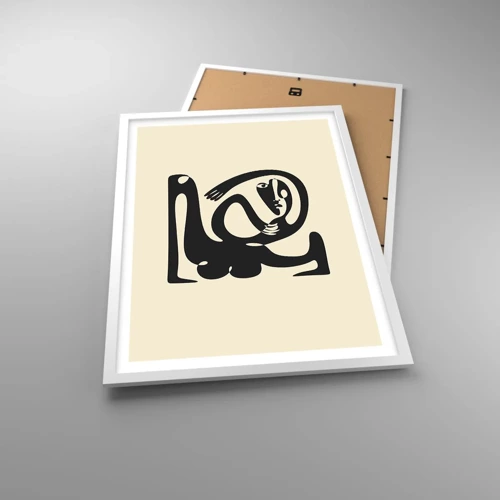 Poster in een witte lijst - Bijna Picasso - 50x70 cm