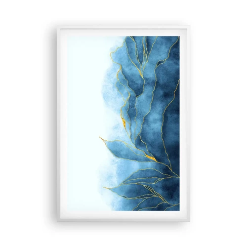 Poster in een witte lijst - Blauw in goud - 61x91 cm