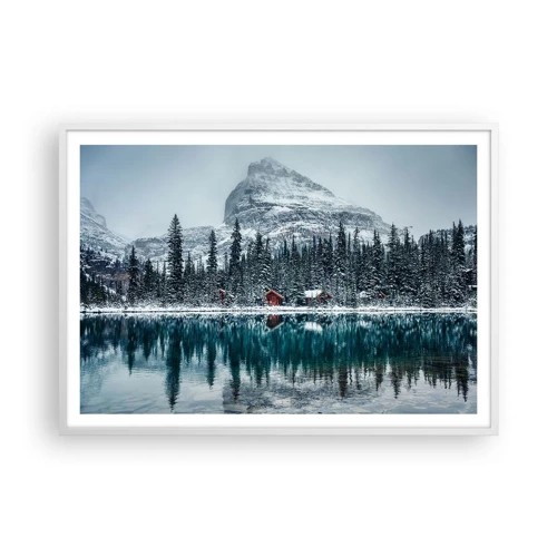 Poster in een witte lijst - Canadese stilte - 100x70 cm