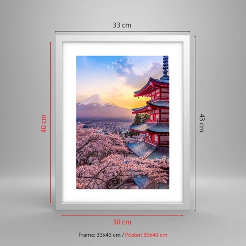 Poster in een witte lijst - De essentie van de Japanse geest - 30x40 cm