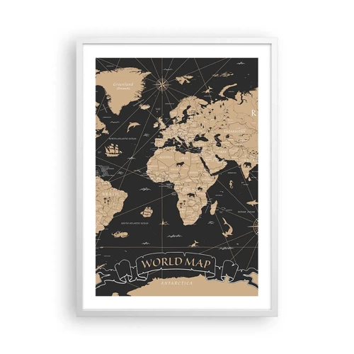 Poster in een witte lijst - De grenzen van mijn wereld - 50x70 cm