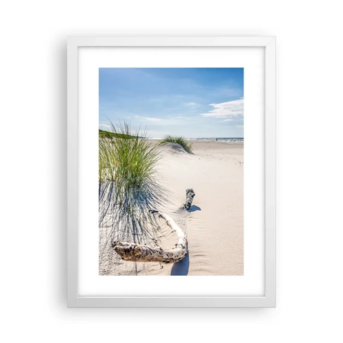 Poster in een witte lijst - De mooiste zandstrand? Oostzee-strand - 30x40 cm