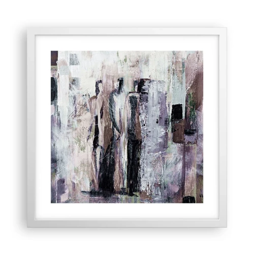 Poster in een witte lijst - De mysterieuze drie - 40x40 cm