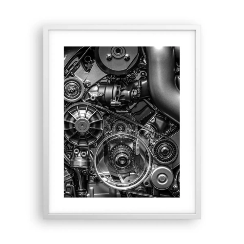 Poster in een witte lijst - De poëzie van mechanica - 40x50 cm