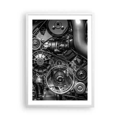 Poster in een witte lijst - De poëzie van mechanica - 50x70 cm