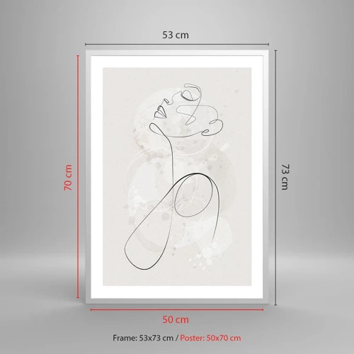 Poster in een witte lijst - De spiraal van schoonheid - 50x70 cm