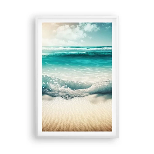 Poster in een witte lijst - De vrede van de oceaan - 61x91 cm