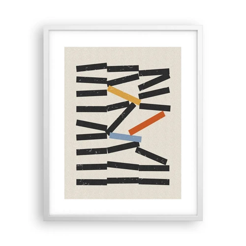 Poster in een witte lijst - Domino – compositie - 40x50 cm