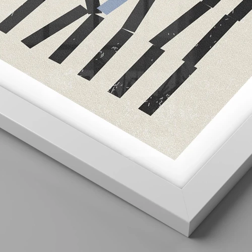 Poster in een witte lijst - Domino – compositie - 50x50 cm