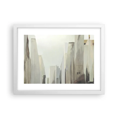 Poster in een witte lijst - Droom over de stad - 40x30 cm