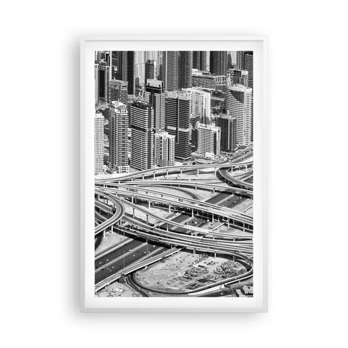 Poster in een witte lijst - Dubai - de onmogelijke stad - 61x91 cm