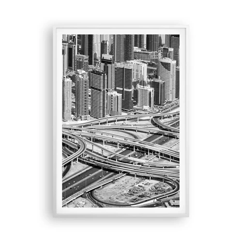 Poster in een witte lijst - Dubai - de onmogelijke stad - 70x100 cm