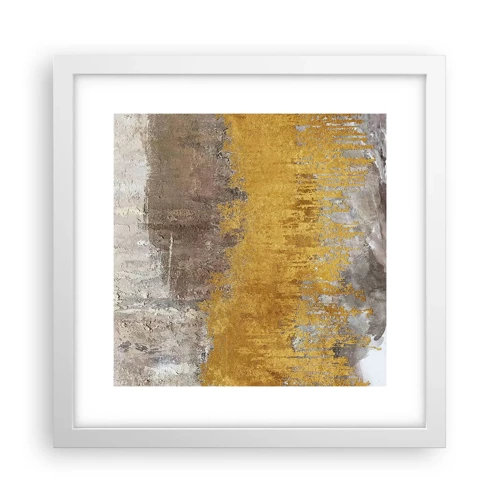 Poster in een witte lijst - Een gouden explosie - 30x30 cm