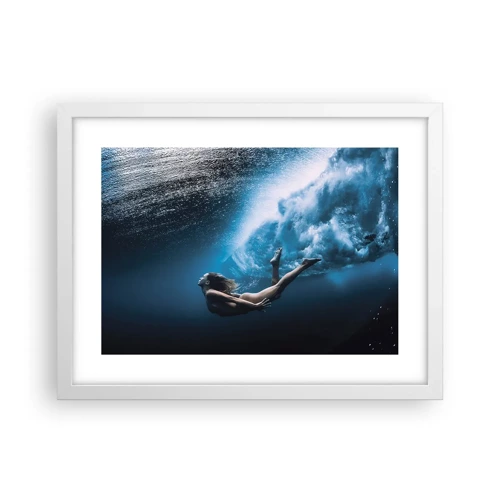 Poster in een witte lijst - Een moderne zeemeermin - 40x30 cm